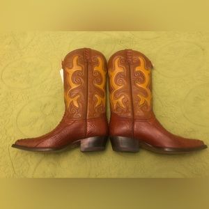 Rudel Ostrich Western/Cowboy boots. NWT Size 27EE